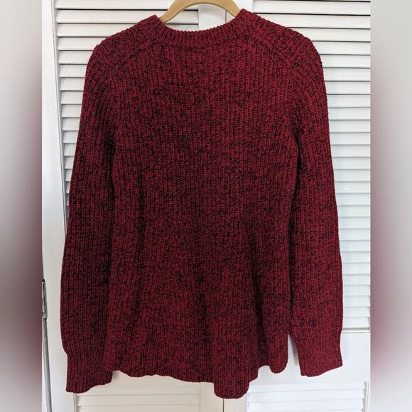Athleta Sierra Crew Wool Blend Sweater Candy Red Marl XS - Picture 5 of 7